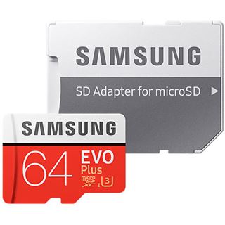 64 GB Samsung EVO Plus microSDXC Class 10 U3 Retail inkl. Adapter auf SD
